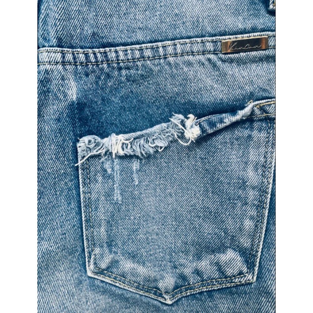Kancan Light Wash Destroyed Denim Shorts Ripped Festival Summer Shorts SM - Picture 9 of 9
